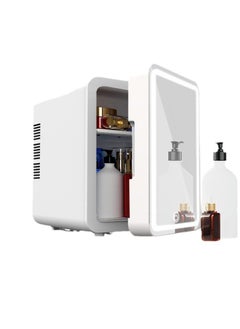 Generic Mini Cosmetics Fridge 4L with LED Mirror – Quiet Beauty Skincare Refrigerator, Portable Cooler for Makeup, Serums, and Face Masks, Compact Mini Fridge with Adjustable Shelves for Vanity or Travel  - Image 1
