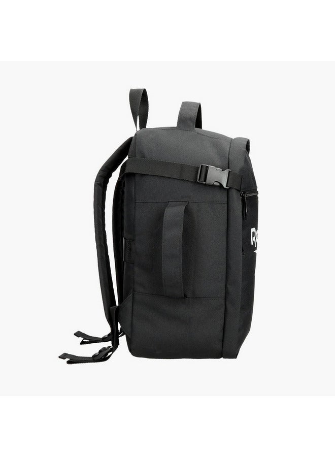 ريبوك حقيبة ظهر مدرسية بطبعة شعار مع أحزمة قابلة للتعديل وإغلاق بسحاب - Image 2