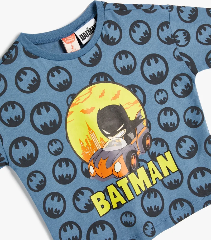 كوتون Batman T-Shirt Licensed Short Sleeve Crew Neck Cotton