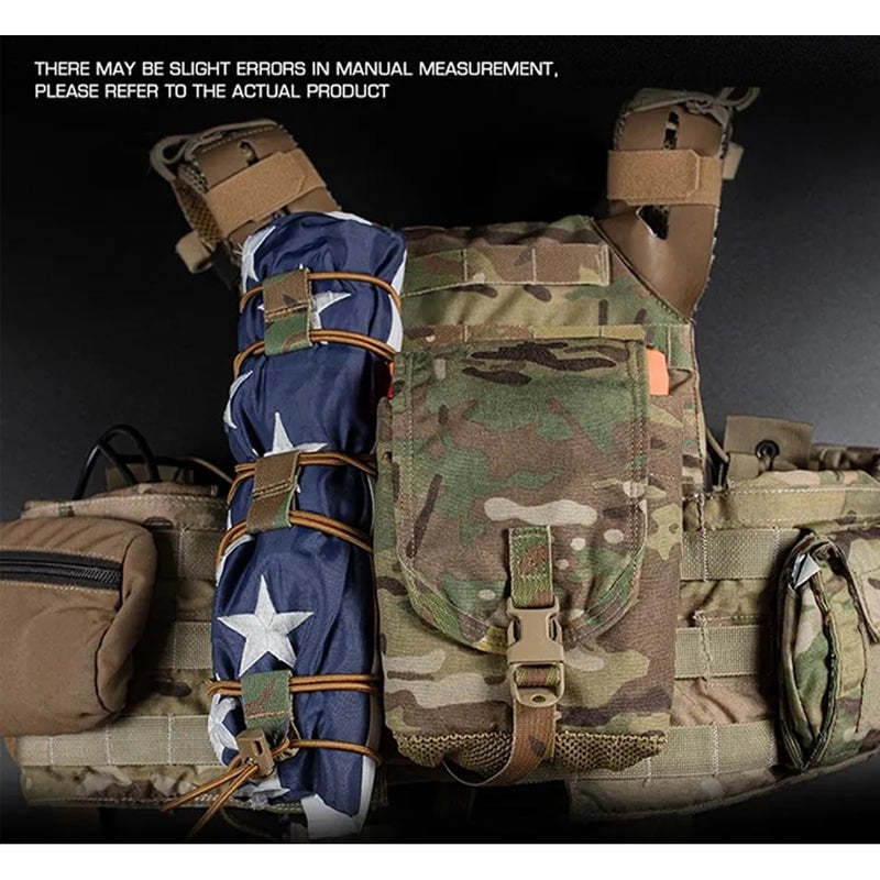 AZB Tactical Flag Bungee Elastic Fastener Strap Shock Cord Retention Molle Webbing Loop Cord Lock Secure Plate Carrier Attachment - Image 3