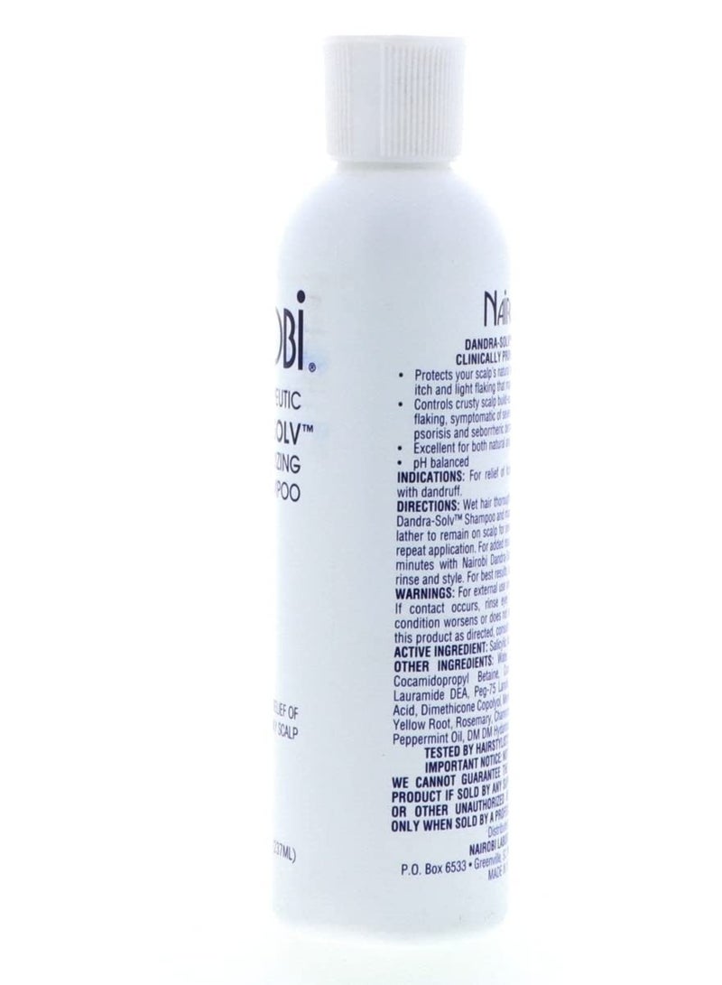 Nairobi Therapeutic Dandra-Solv Moisturizing Shampoo for Unisex By Nairobi, 8 Ounce - Image 3
