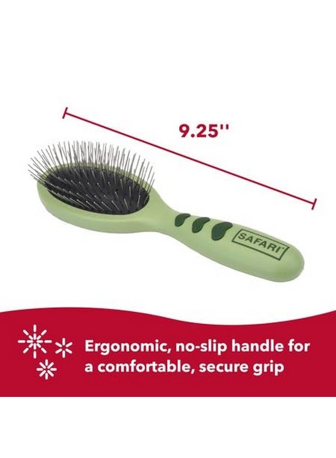 Coastal Pet Safari Wire Pin Brush  NoSlip Plastic Handle For Short And Long Pet Hair  9.25" X 2.5" Compatible Grooming Tool - Image 4