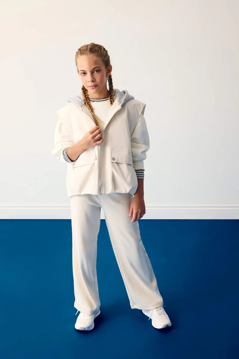 ديفاكتو Girl Hooded Waterproof Vest