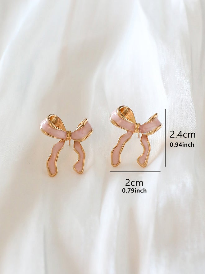 Take Two Bow Decor Earrings - Image 2