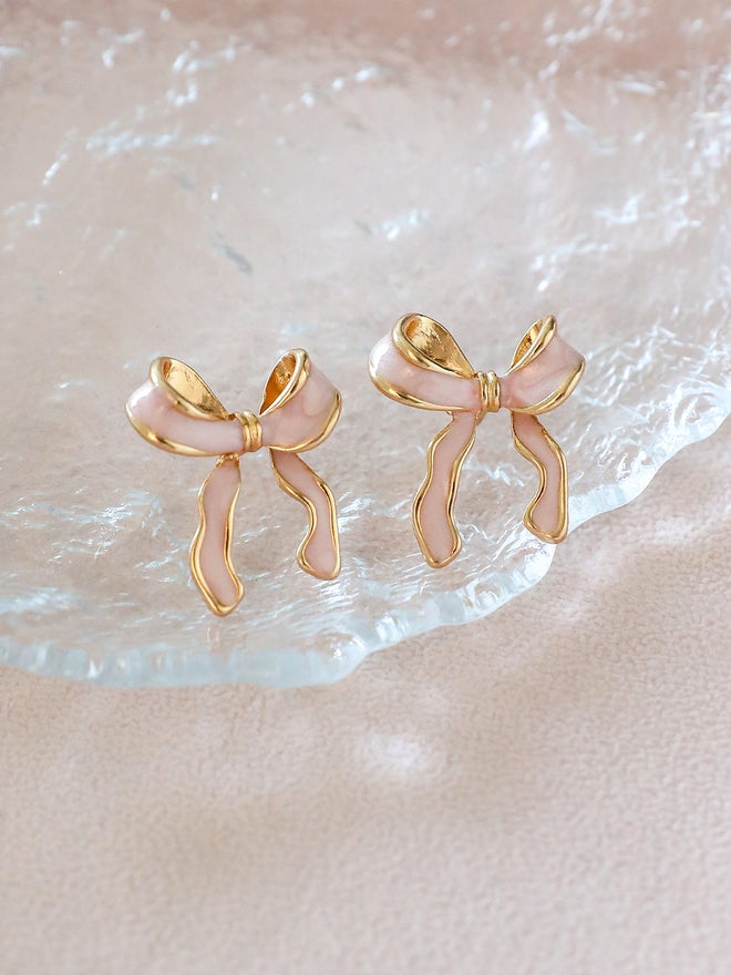 Take Two Bow Decor Earrings - Image 1