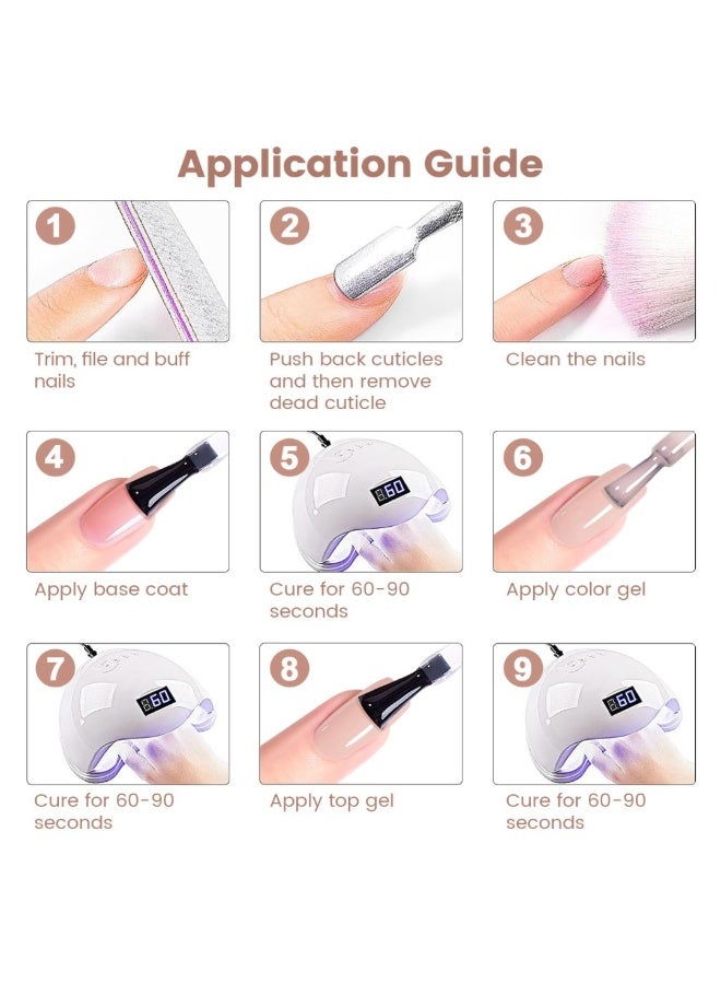 Remy Belle 2 in 1 Rubber Base Coat, Long-Lasting Gel Nail Polish Base Chip-Free Shine, Pink 15 ml - Image 3