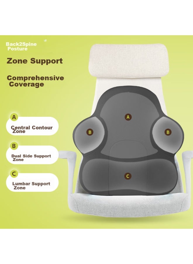 Back2 Lumbar Support Cushion For Office, Ergonomic Back Support Pillow, Long-sitting Aid, Car Backrest Cushion, Lumbar Pillow In Pink - Image 2