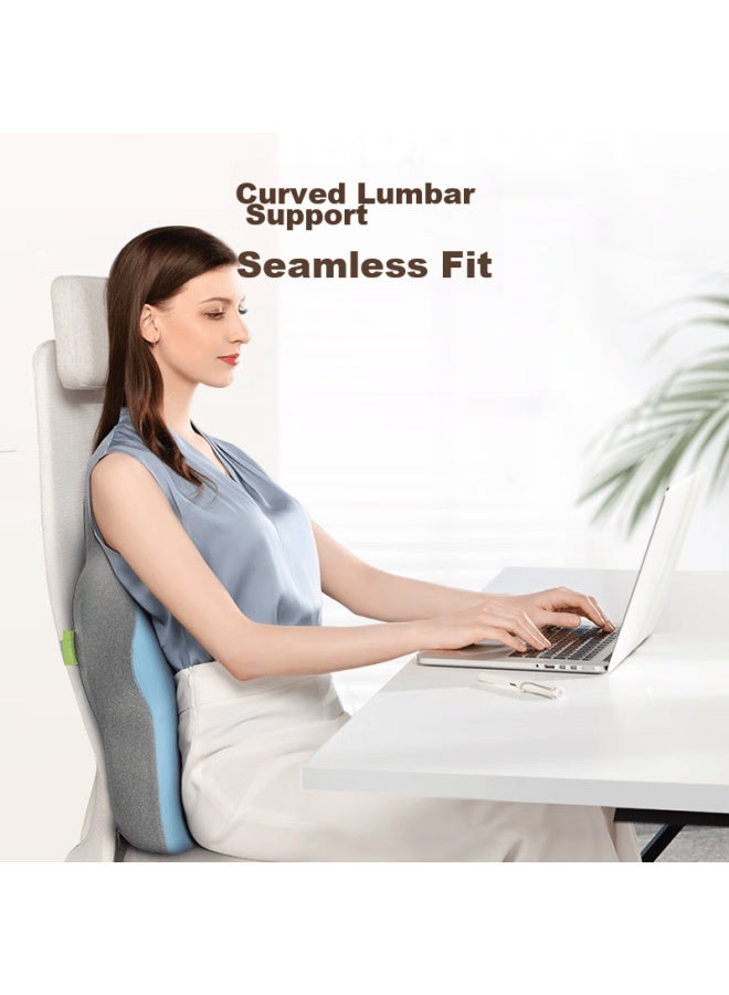 Back2 Lumbar Support Cushion For Office, Ergonomic Back Support Pillow, Long-sitting Aid, Car Backrest Cushion, Lumbar Pillow In Pink - Image 3