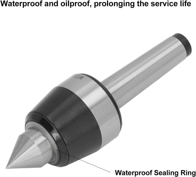 High Speed Live Center MT3A, Lathe Live Revolving Center with Carbide Tip, 40CR Steel Shaft CNC Tool Tip for Machining, Up to 6000rpm Rotation Speed for Me - Image 5