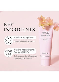 elishacoy Moist Up Collagen Sleeping Mask, Overnight Sleeping Face Mask, Face Gel Cream Moisturizer with Vitamin E and Niacinamide, Moisturizing, Anti-Aging, Radiance Care, 50ml / 1.69 fl.oz  - Image 4