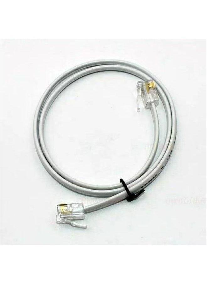 Generic 4P4C Crystal Head 4-core Copper Telephone Line Data Network Industrial Control Equipment RJ10 Handset Voice Landline-Color:Grey-Line Length:0.3M  - Image 3