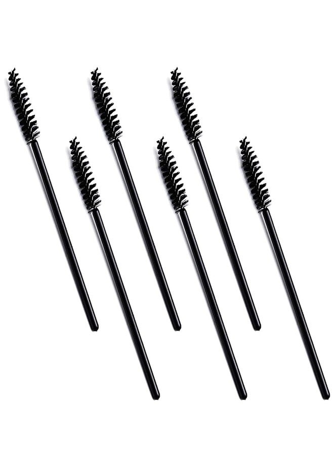 HUNCHA Disposable Eyelash brush, Mascara Wands Makeup Spoolies Applicators for Eye Lash Extension, Eyebrow and Makeup, Black Color, Pack of 6 - Image 1