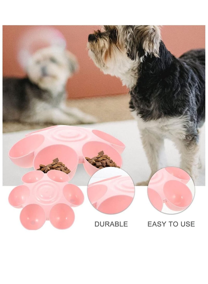 Cat Feeder with 6 Cat Bowls (Pink) - Image 3