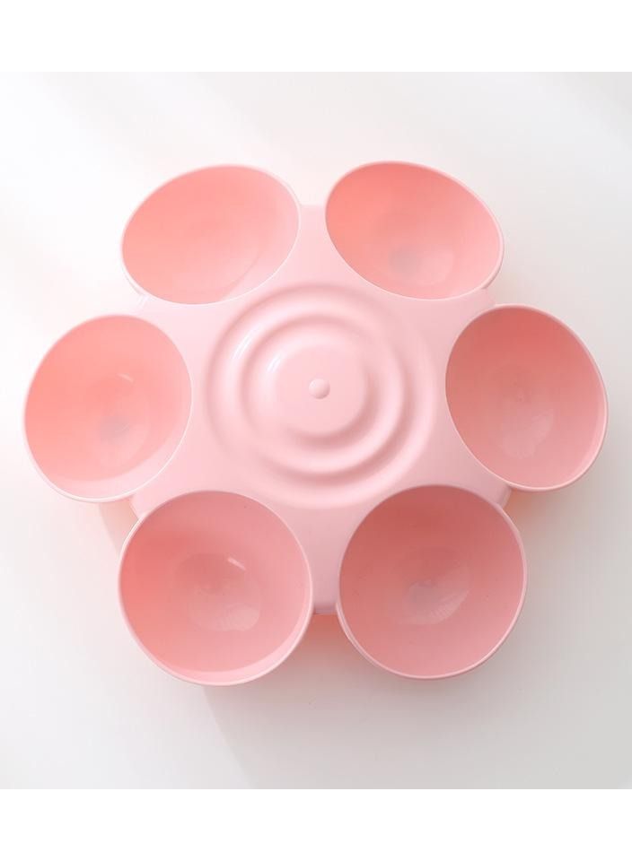 Cat Feeder with 6 Cat Bowls (Pink) - Image 1