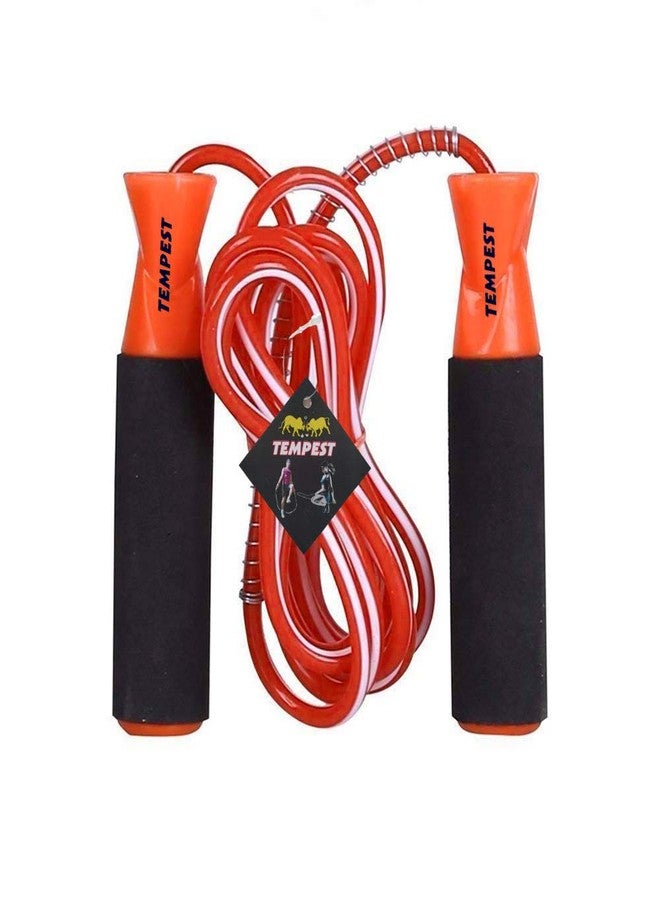 TEMPEST Orange Adjustable Jump Rope Skipping Rope for Workout, Jumping Rope Jump Ropes for Fitness - Image 1