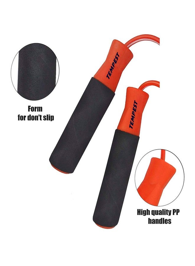TEMPEST Orange Adjustable Jump Rope Skipping Rope for Workout, Jumping Rope Jump Ropes for Fitness - Image 4