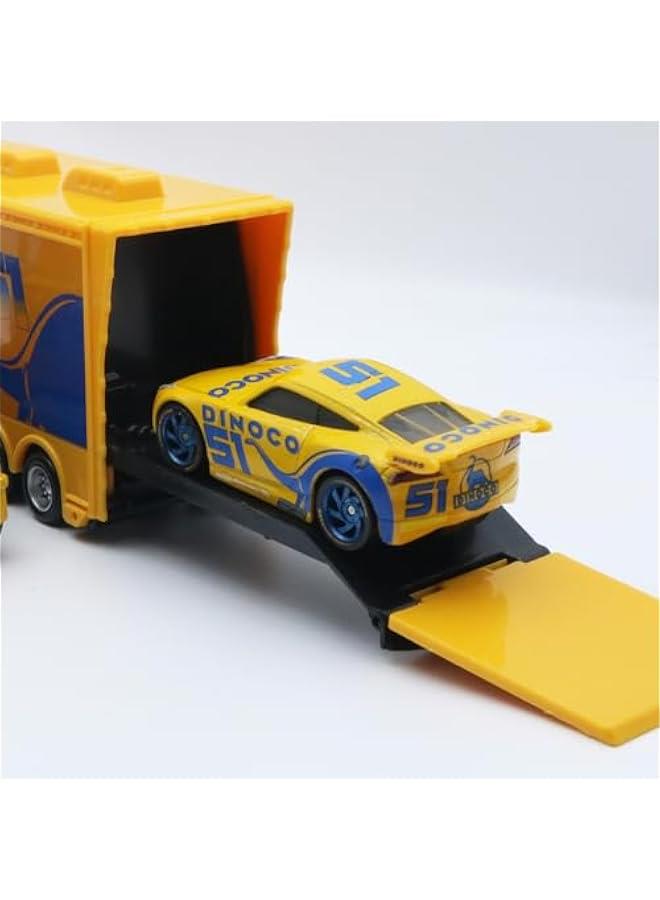 لعبة سيارة شاحنة وسيارة 2 3، نموذج سيارة صغيرة مصبوبة بمقياس 1:55، العاب سيارة صغيرة محمولة وقابلة للتجميع للاطفال الاولاد في - Image 3
