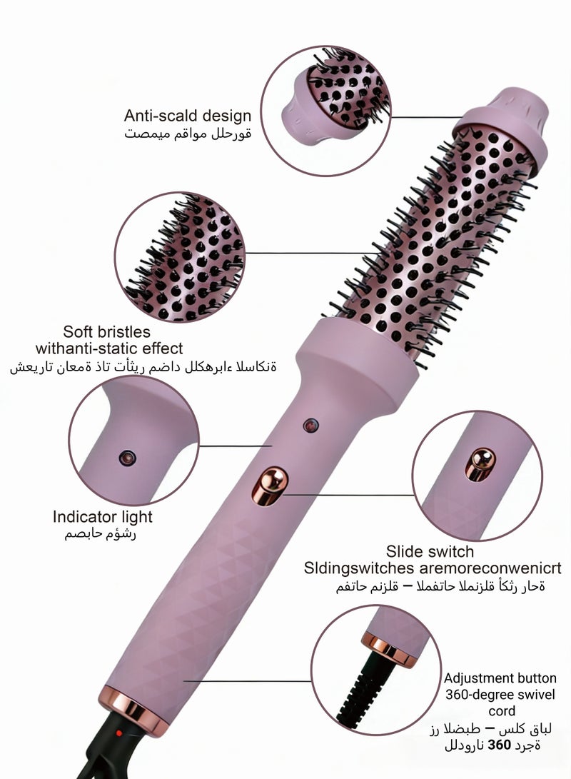 ZONBON Heated curling iron, 32mm heated curling iron, for perfect straight hair and voluminous curls, pink - Image 2