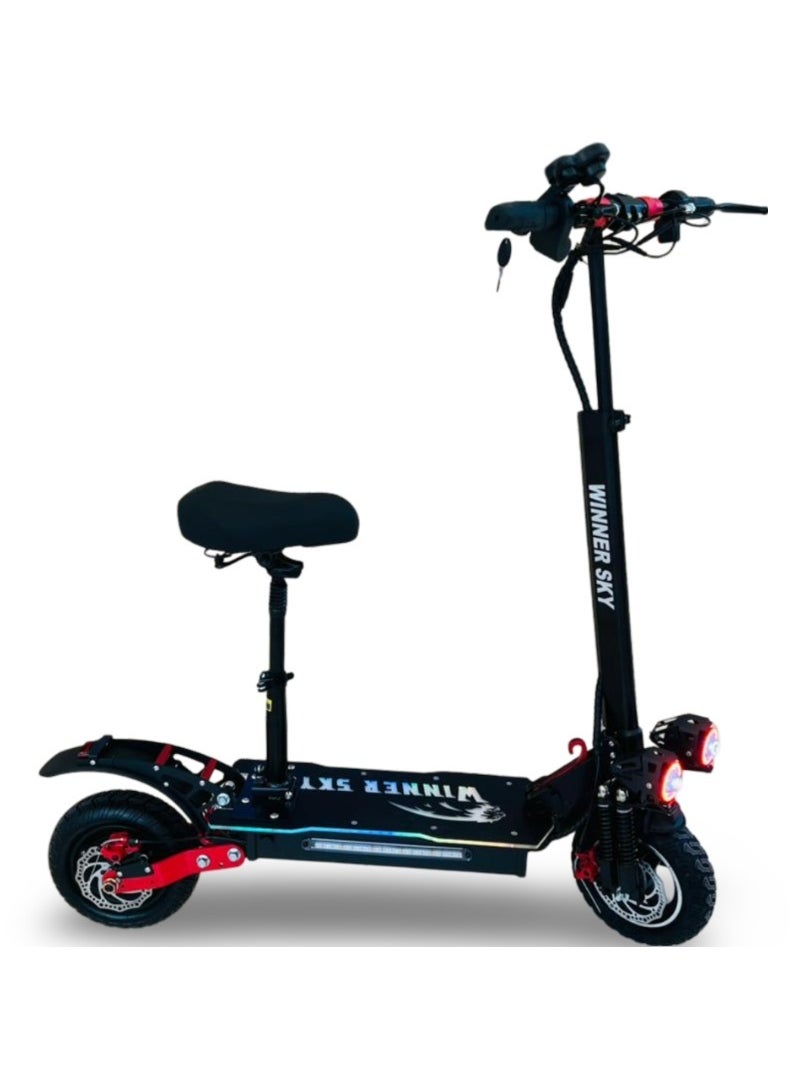 Winner Sky - K8 2000W 48V Electric Scooter: On-the-Go Power and Bluetooth Connectivity in Sleek Black Design - Image 1