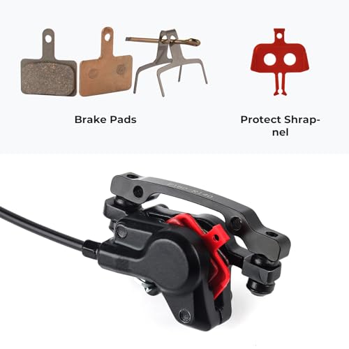 BOLANY Disc Brake Sets Oil Hydraulic MTB Bike Aluminum Alloy Front 800mm Rear 1400mm Brake Levers with is/PM Adapter Fit MTB Fat Bike E-Bike Road Bike - Image 4