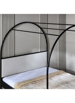 Home Box Marwell Abby Queen Canopy Metal Upholstered Bed 208 x 199 x 166.5 cm  - Image 4