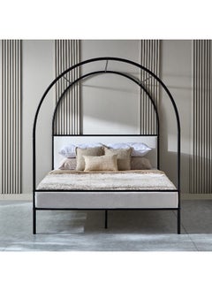 Home Box Marwell Abby Queen Canopy Metal Upholstered Bed 208 x 199 x 166.5 cm  - Image 2