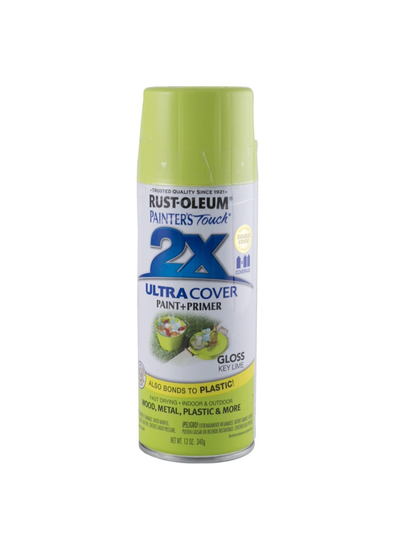 RUST-OLEUM Rustoleum Painter's Touch Ultra Cover 2X Spray Paint (354.9 ml, Gloss Key Lime) 