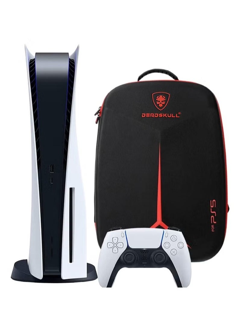 DEADSKULL For Sony PS5 Carrying Case Travel Storage Bag Compatible with PlayStation 5 Slim/Fat Black  - Image 1