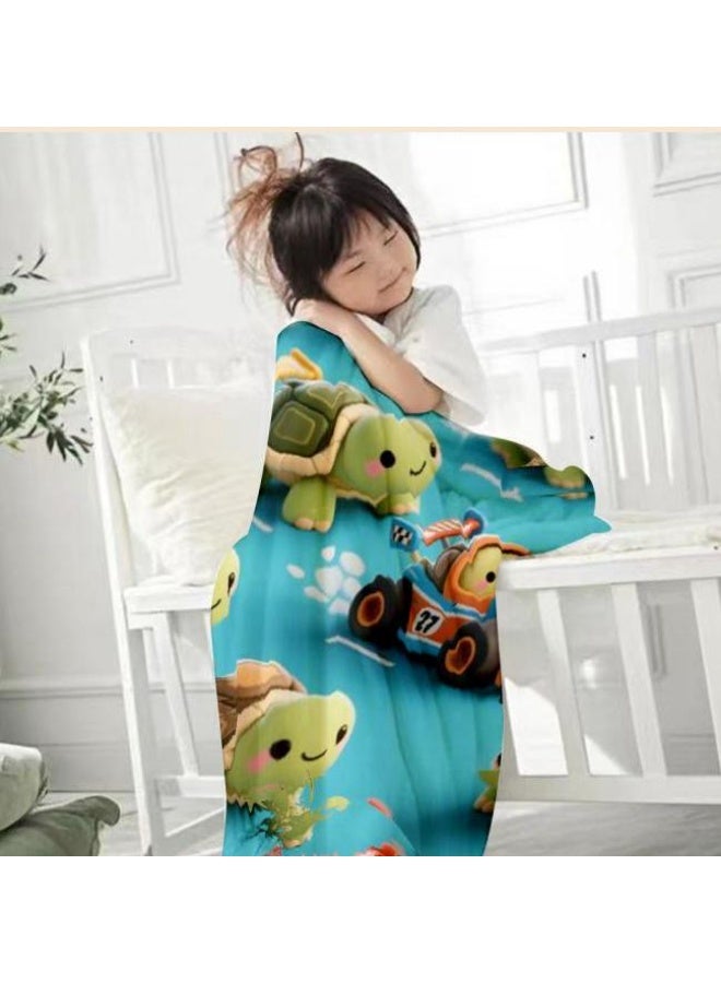 عام بطانية رقيقة من الفانيلا الكرتونية للأطفال والرضع (دافئة ومريحة، ومناسبة للنوم والألعاب) 70 سم * 100 سم - Image 2