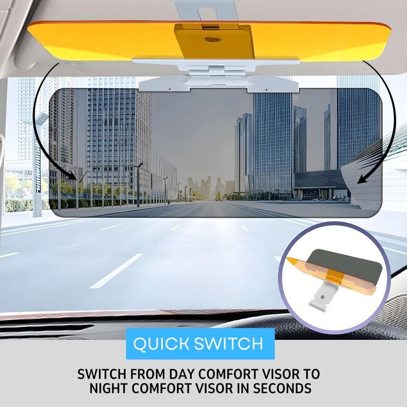 Smiledrive ® Car Anti-Glare Visor | Day Night Polarized Car Sun Visor for Trucks Vans Cars - Image 5
