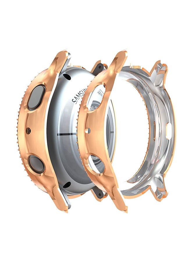 NIBEMINENT Super Luxurious Bling Crystal Protective Case Cover For Samsung Active 2 Gold - Image 3