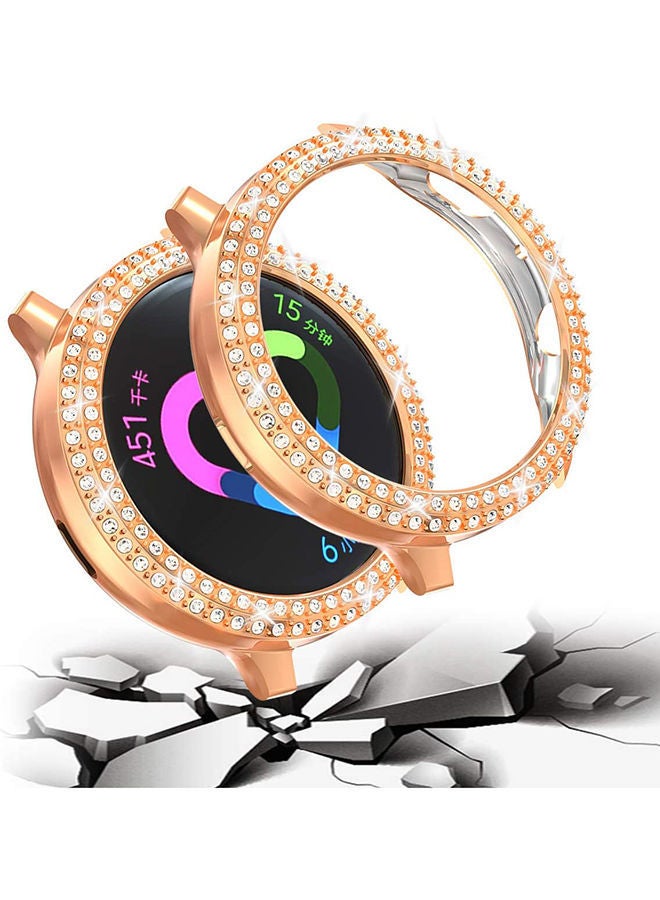 NIBEMINENT Super Luxurious Bling Crystal Protective Case Cover For Samsung Active 2 Gold - Image 2