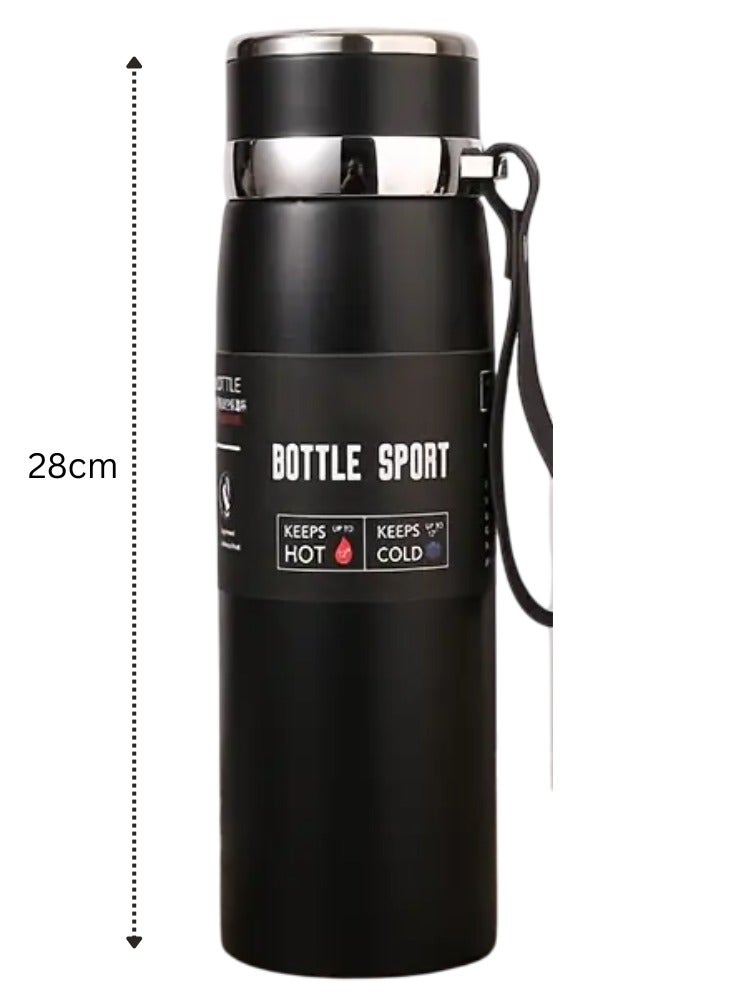 سبال كوب سفر مزدوج الجدار من الفولاذ المقاوم للصدأ، زجاجة مياه معزولة سعة 1000 مل، ترمس للسيارة، للاستخدام الخارجي - Image 2