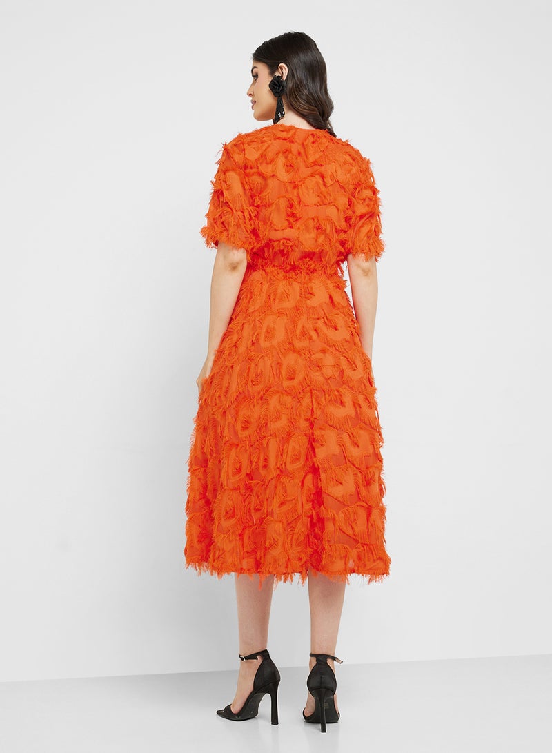 YAS Fringed Midi Dress - Image 2