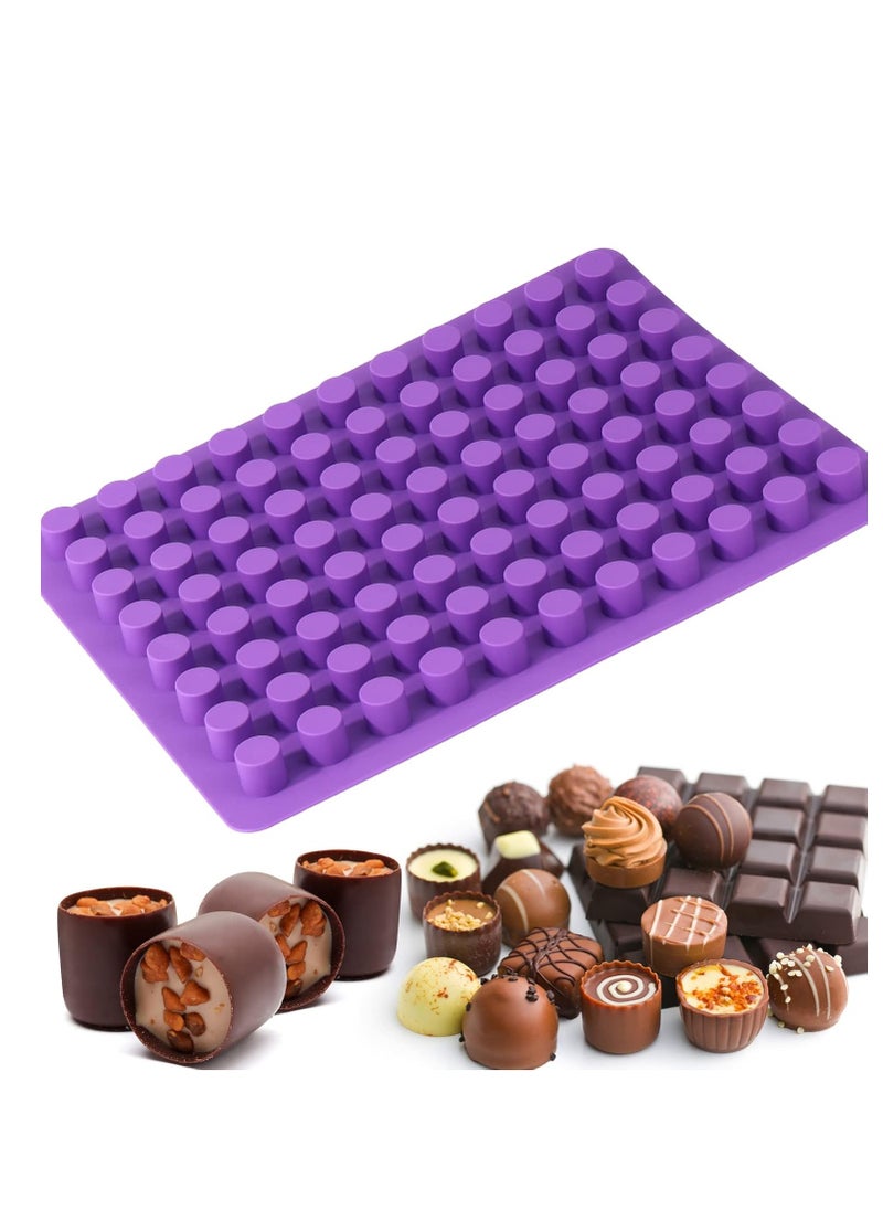 Arabest 88-Cavities Mini Cylinder Silicone Mold Small Ice Mold Tray Round Silicone Candy Molds for Ice Cube Cake Decoration Chocolate Mold Jelly Candy Mold for Candy Chocolate Gummy Baking  - Image 1
