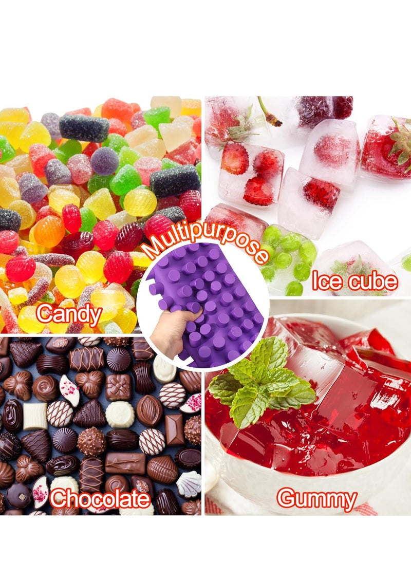 Arabest 88-Cavities Mini Cylinder Silicone Mold Small Ice Mold Tray Round Silicone Candy Molds for Ice Cube Cake Decoration Chocolate Mold Jelly Candy Mold for Candy Chocolate Gummy Baking  - Image 3