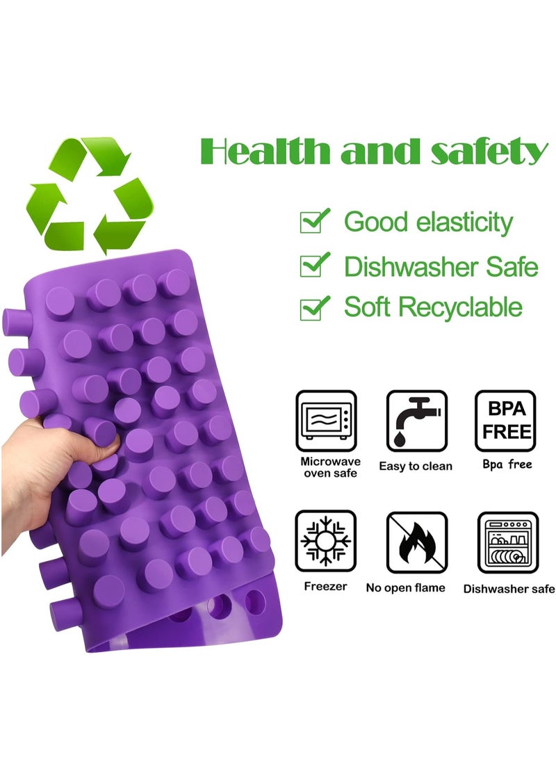 Arabest 88-Cavities Mini Cylinder Silicone Mold Small Ice Mold Tray Round Silicone Candy Molds for Ice Cube Cake Decoration Chocolate Mold Jelly Candy Mold for Candy Chocolate Gummy Baking  - Image 2