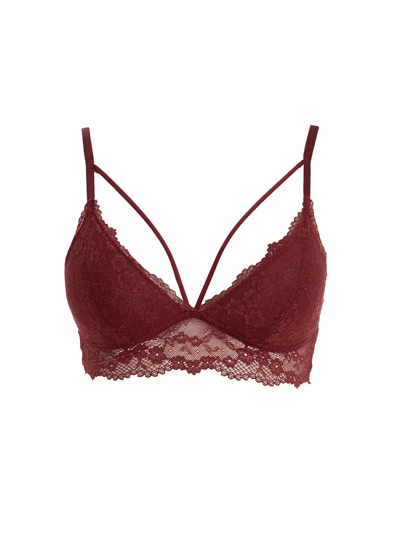 DeFacto Fall In Love Padded Lace Bralette