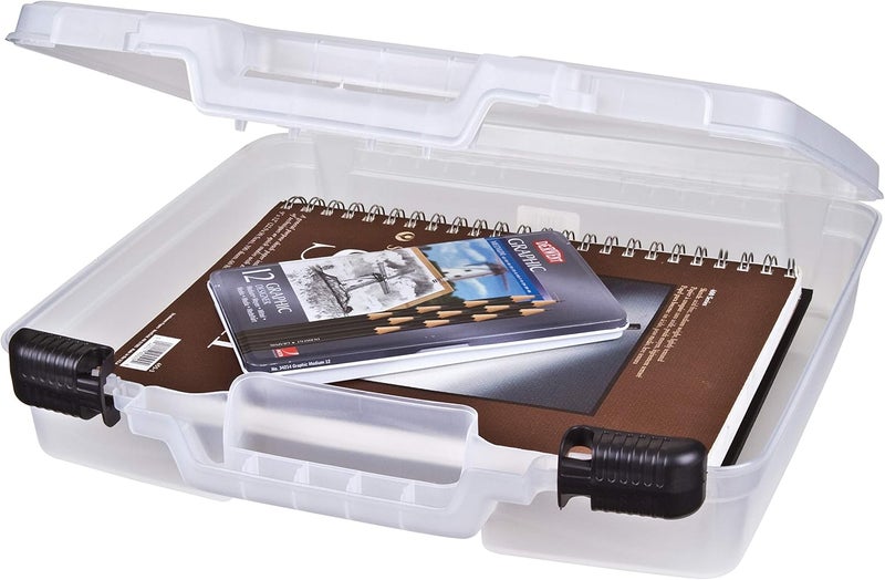 ArtBin 6960AB Quick View Deep Base Carrying Case, Portable Art & Craft Storage Box, 14.5" x 15", Clear - Image 5
