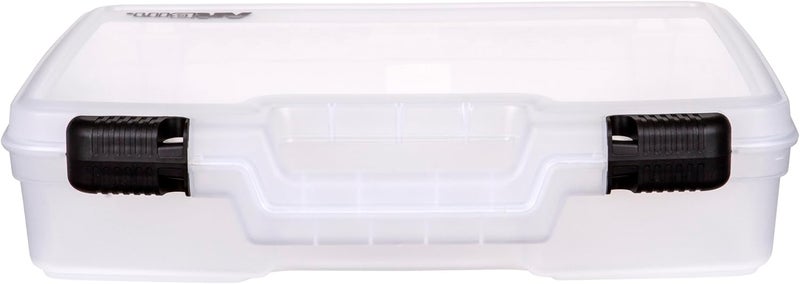 ArtBin 6960AB Quick View Deep Base Carrying Case, Portable Art & Craft Storage Box, 14.5" x 15", Clear - Image 2