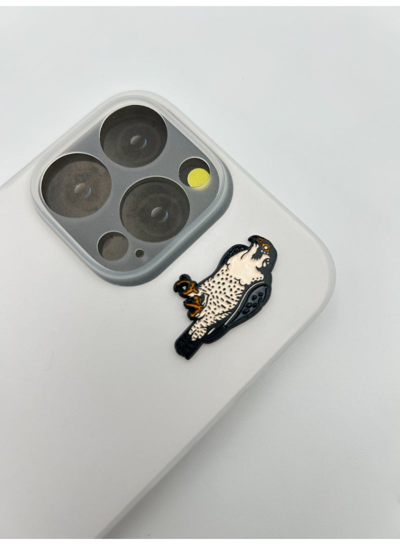4 pieces of Metal stickers - Sheikh Mohammed bin Zayed logo Abu Dhabi logo and Made in UAE logo and Falcon logo - Premium Quality Metal for Mobile, Laptop, Backpacks and more. - Image 3