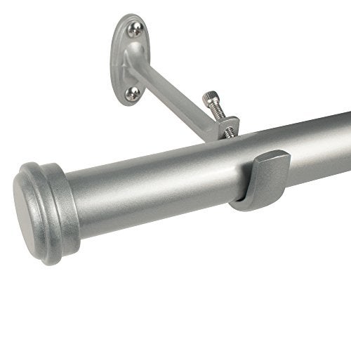 Decopolitan End Cap Single Curtain Rod Set, 18 to 36-Inch, Steel, Nickel - Image 2