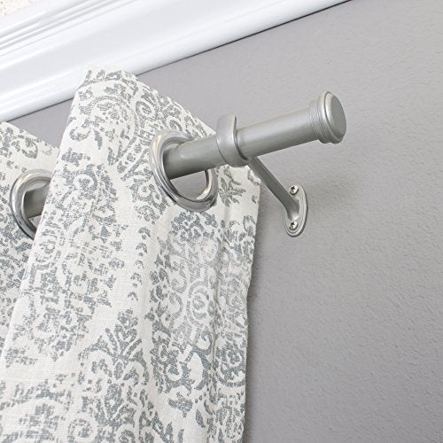 Decopolitan End Cap Single Curtain Rod Set, 18 to 36-Inch, Steel, Nickel - Image 3