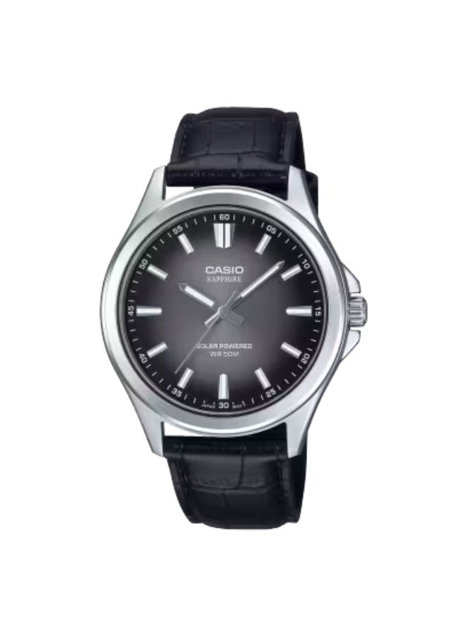 Men's Leather Analog Watch MTS-RS100L-1AVDF - 41.7 mm
