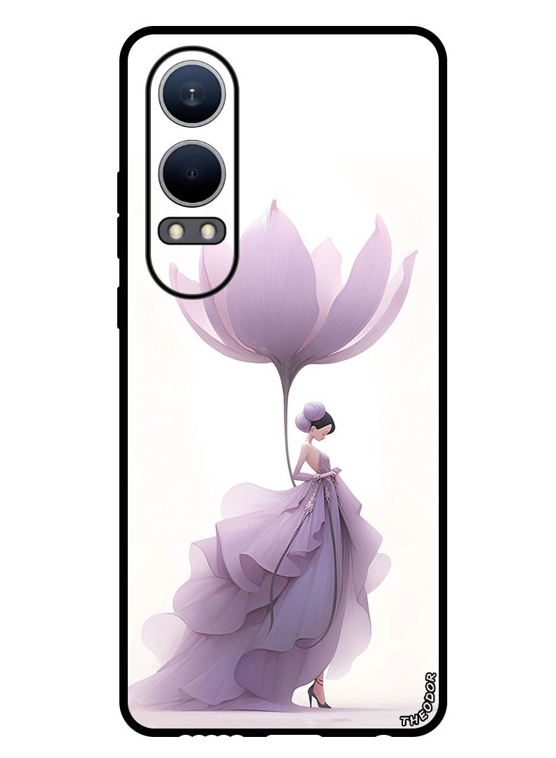 Theodor Protective Case Anti Scratch Shock Proof Bumper Cover For Oppo K12x (China) Women Flower - Image 1