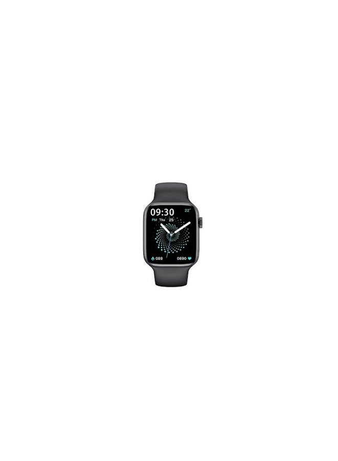 Smart watch, black color Suitable for men and women Touch screen with AMOLD screen 180 mAh battery capacity Water and dust resistant Control your exercises through the watch Features heart rate measurement - Image 2
