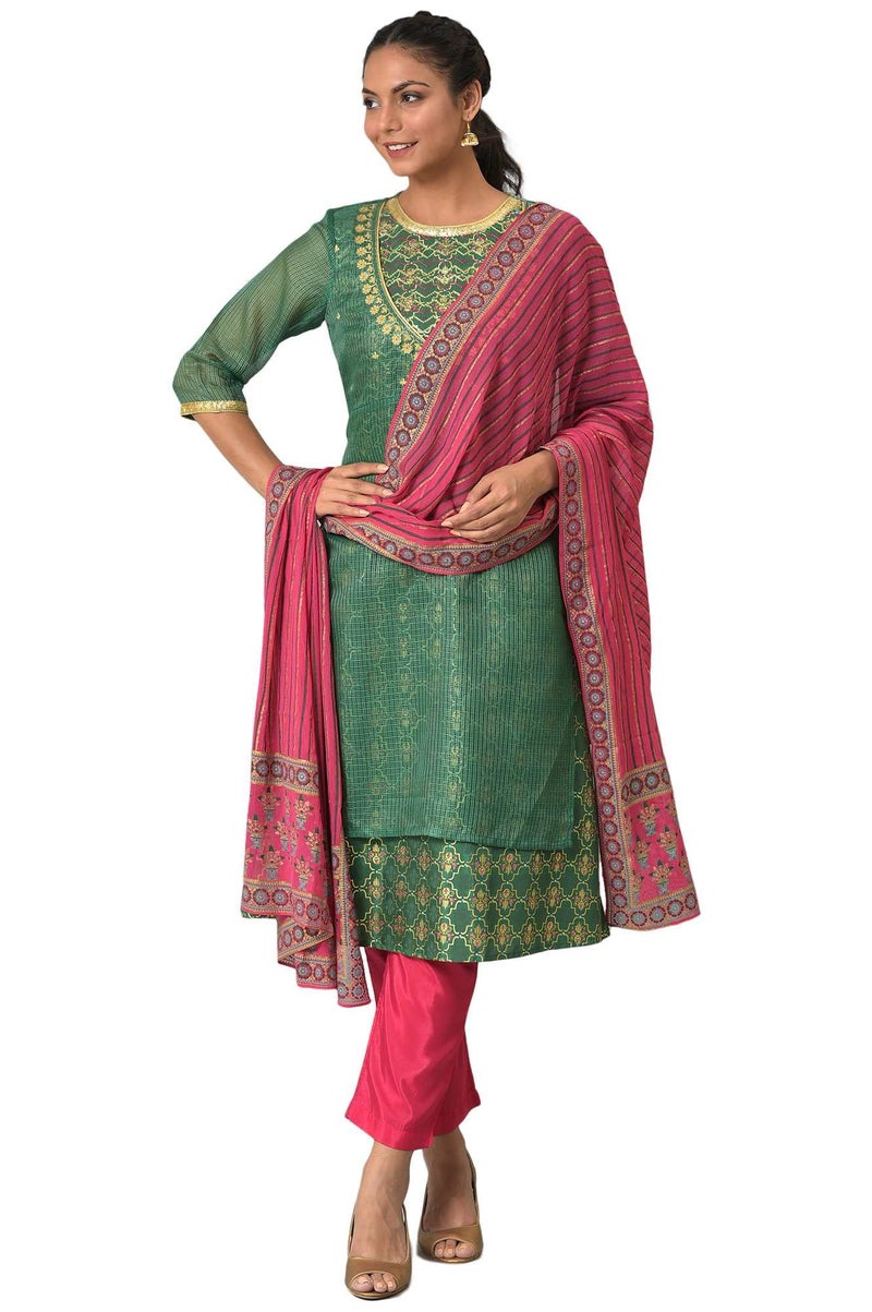 Aurelia Women's Polyester Set (22AUD10496-503894_Green - Image 1