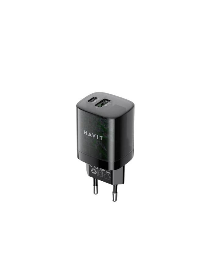 havit Havit UC303 Mobile series GaN - 30W Travel charger - Black  - Image 1