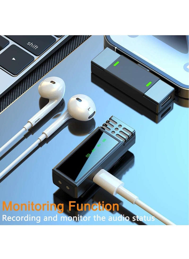 Generic - 2 Pack Professional Wireless Lavalier Microphone for Android iPhone iPad, Plug-Play 2.4G Ultra-Low Delay Built-in Noise Reduction Chip Clip-on Lapel Mic for Video Recording Interview Vlog - Image 1