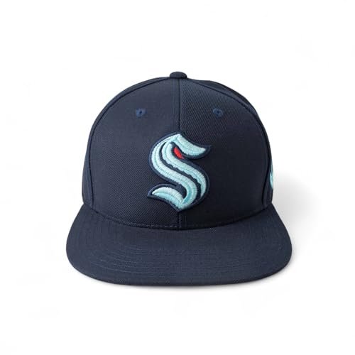 AMERICAN NEEDLE Seattle Kraken Officially Licensed NHL Baseball Snapback Dad Hat (42412A-SEK-NAVY) - Image 2